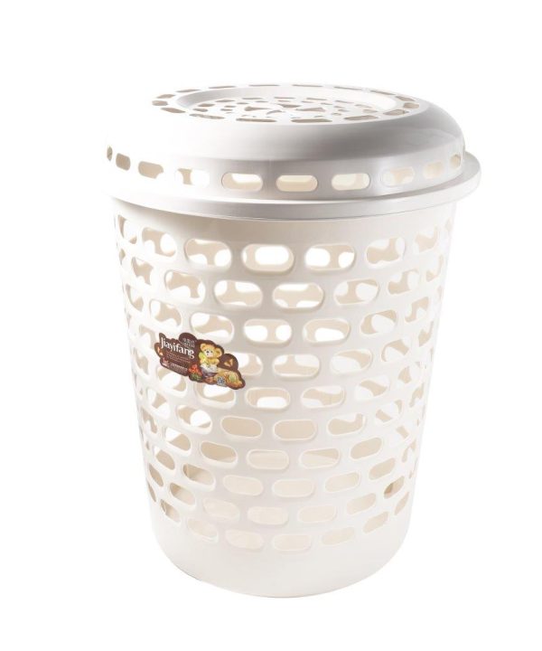 Multipurpose Plastic Laundry Hamper Basket 15 litre 46*46*57 cm Visit New