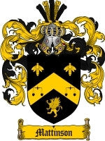 Mattinson Family Crest / Coat of Arms JPG or PDF Image Download Excellent Sale Online