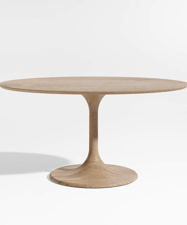 Nero 60" Natural Wood Oval Dining Table 614045 The Cheapest