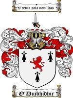 O'Duibhidhir Family Crest / Coat of Arms JPG or PDF Image Download With Mastercard Online