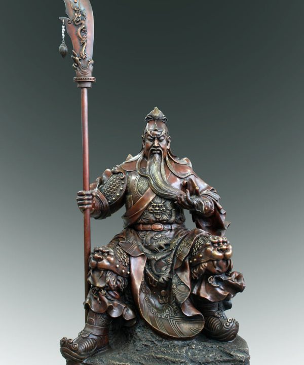 Chinese Sculpture Classical Bronze Guangong Guandi - sword Figurine Duke Guan Yu home decoration Arts collections Manchester Great Sale Cheap Pice