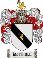 Rosenthal Family Crest / Coat of Arms JPG or PDF Image Download Big Sale