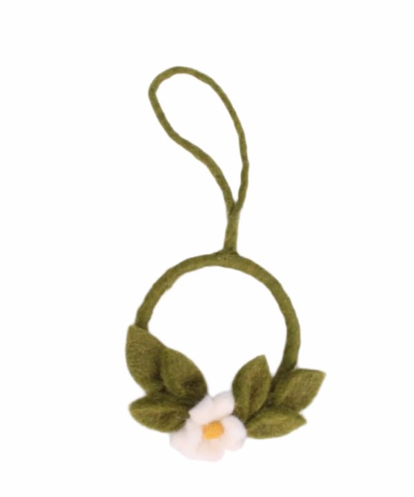 Simple Felt Flower Wreath, Small Buy Cheap 100% Original