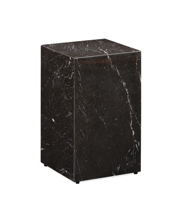 Stage Marble Side Table Tall - Black Marble Looking For