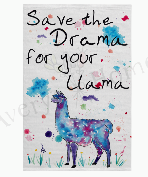 Save the Drama for the Llama Funny Flour Sack Dish Towel Clearance Explore