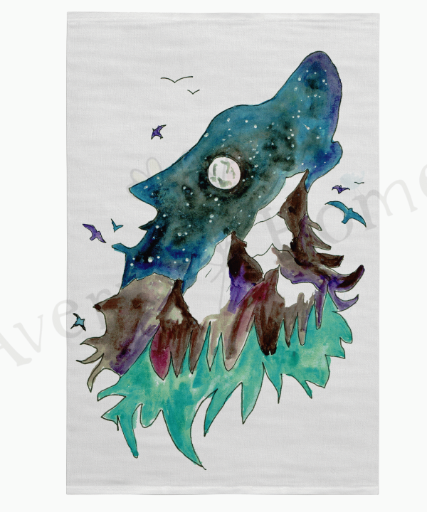 Mountain Wolf Flour Sack Dish Towel With Paypal Cheap Pice