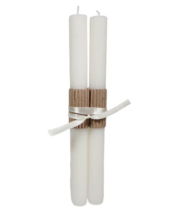 White 4th Of July Candles Set/2 Grey Outlet Store Online