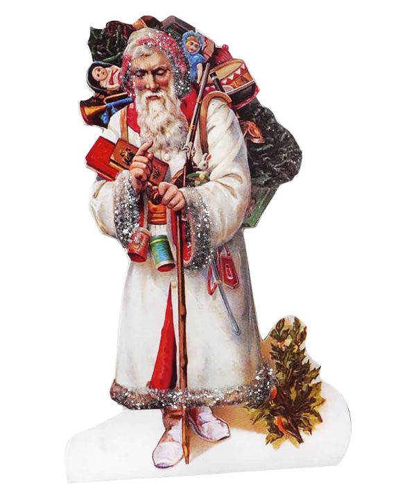 White Coat Santa Carrying Presents Dummy Board Buy Cheap Best Sale