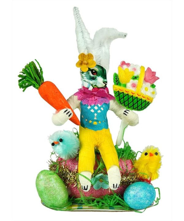 White Easter Bunny on Pink Easter Egg - Traditions Exclusive Outlet Recommend