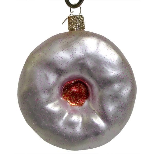 White Frosted Donut Ornament Visit For Sale
