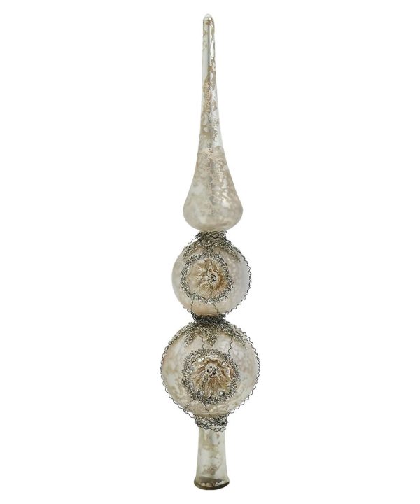 White Indent Finial Tree Topper Tumblr Sale Online