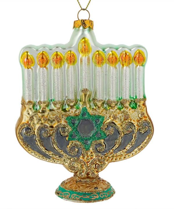 White Menorah Ornament Cheap Sale Popular