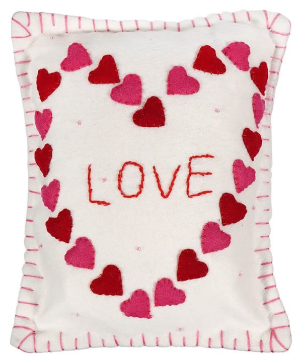White Pillow With Love Heart Fashionable For Sale