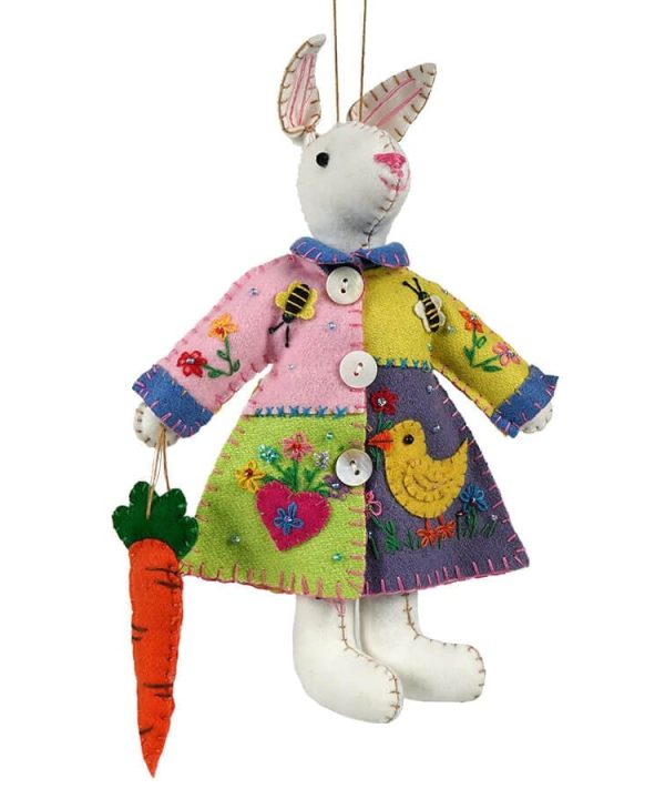 White Rabbit with Patchwork Dress Ornament Discount Wiki