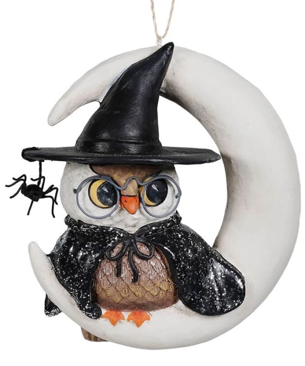 Witch Owl On Moon Ornament 2025 New