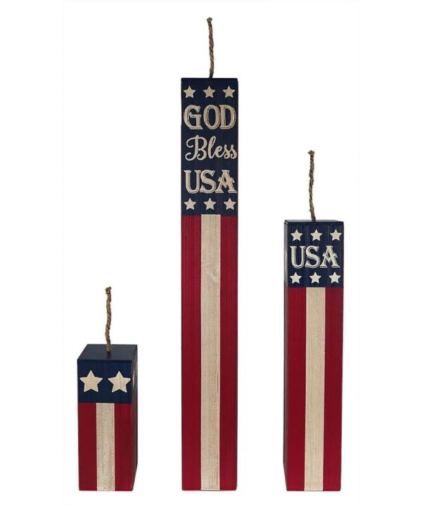 Wood Americana Fireworks Set/3 Discount Professional