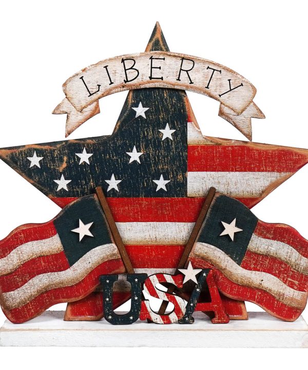 Wood Americana "Liberty" Tabletop Sign Sale Geniue Stockist