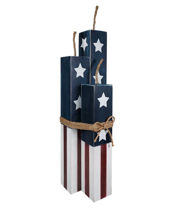 Wooden Americana Firework Decor Amazon Cheap Pice