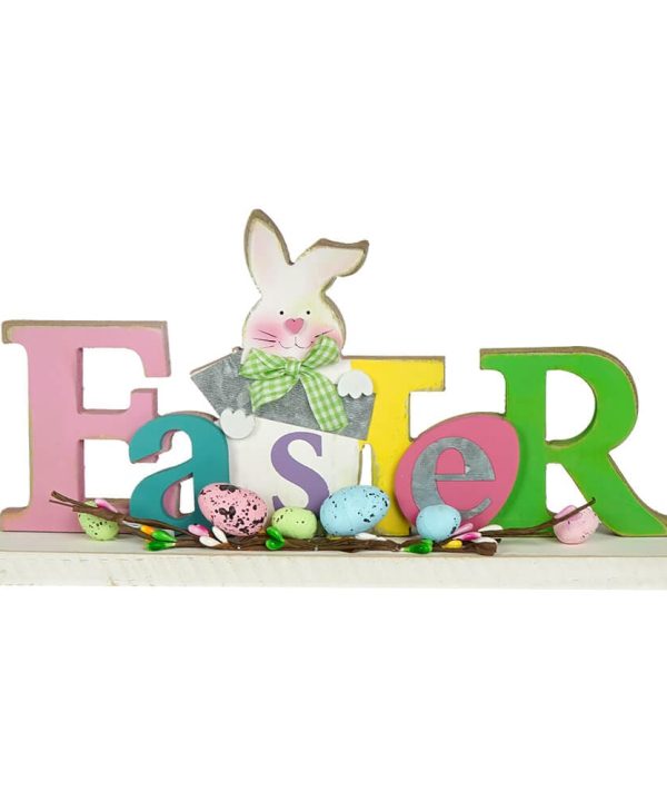 Wooden Easter Tabletop Sitter Free Shipping For Sale