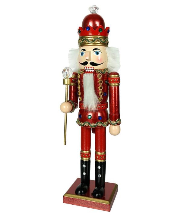 Wooden Red King Nutcracker Buy Online Cheap