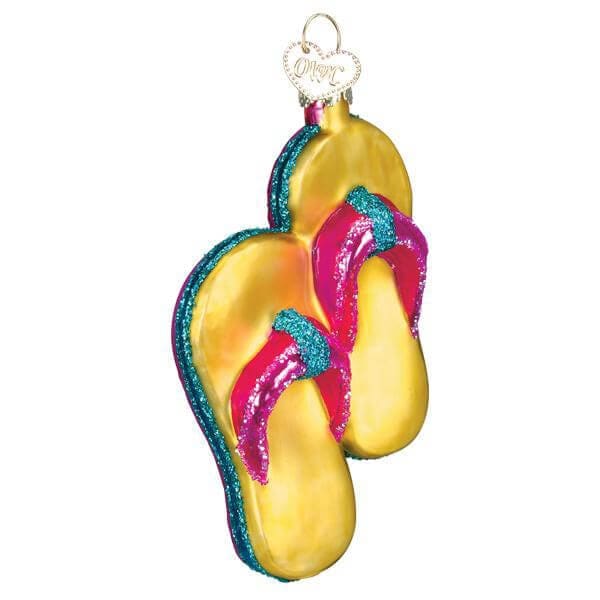 Yellow Flip Flops Ornament Free Shipping Pices