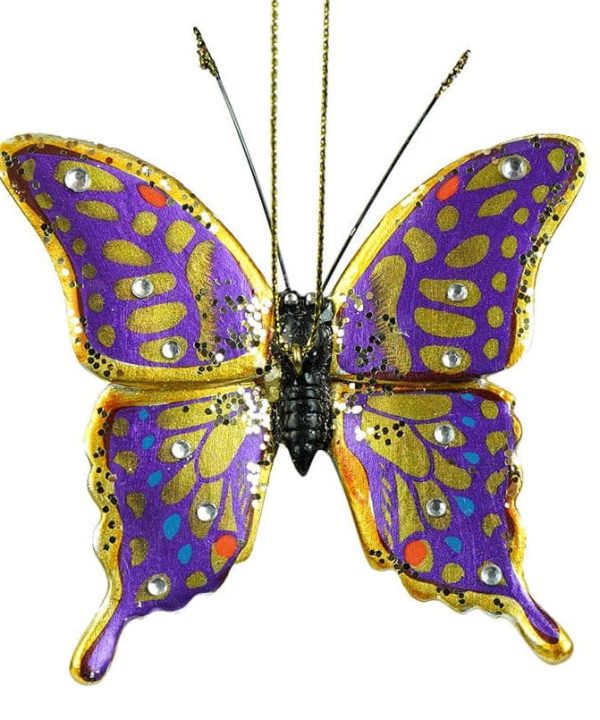 Yellow & Purple Butterfly Ornament Free Shipping Browse