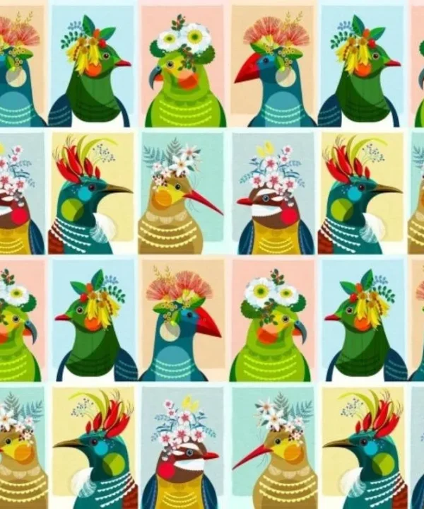 Feathered Friends Squares Fabric
