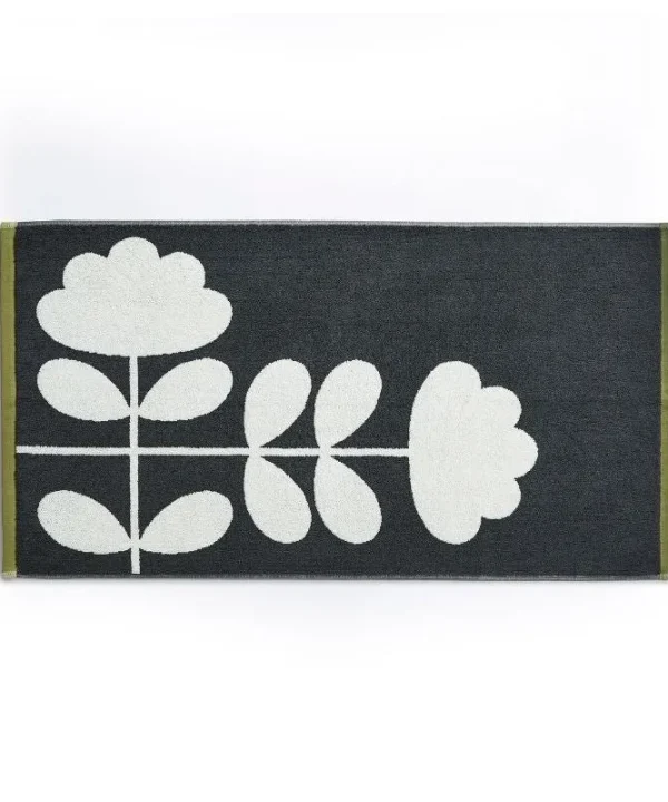 Cut Stem Bath Mat in moss, charcoal