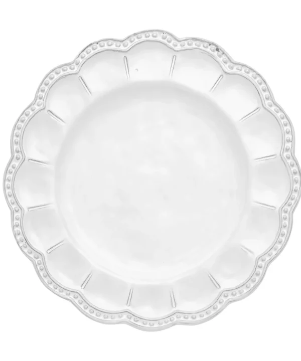 Bella Bianca Beaded Salad Plate