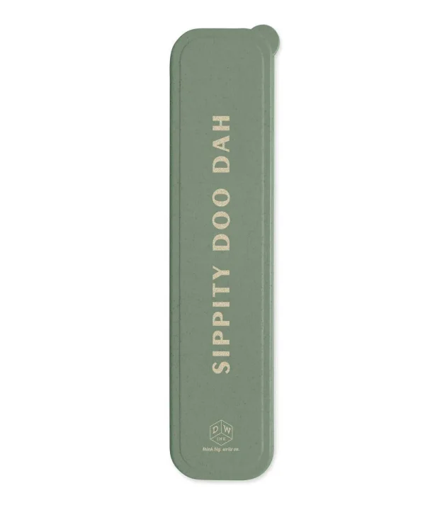 Designworks Ink 'Sippity Doo Dah' Stainless Steel Gold Straw Set