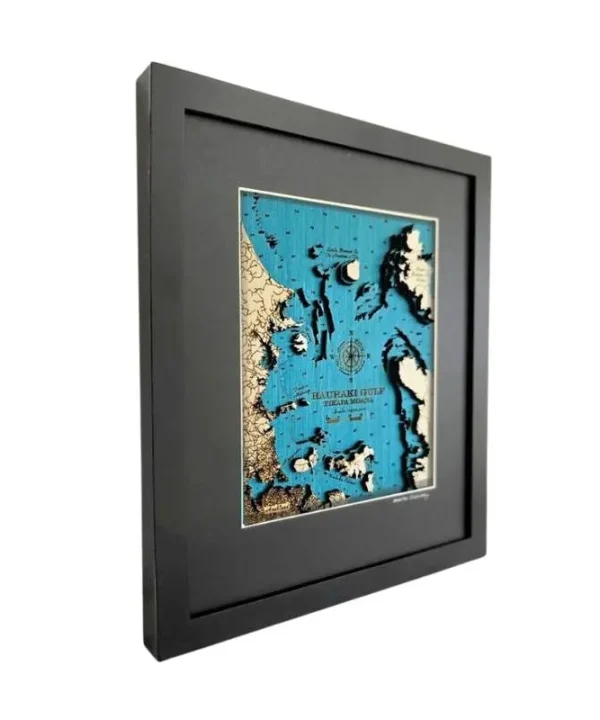 Hauraki Gulf 3D Wooden Map Small