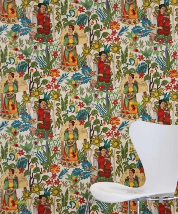 Frida's Garden in tea- Heavy Weight Fabric