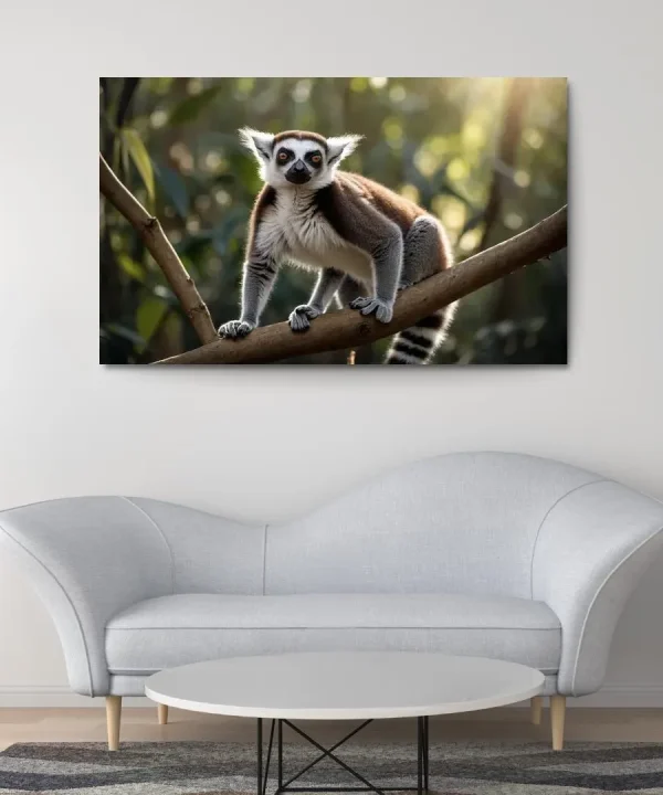 The Playful Ring-tailed Lemur A Social Acrobat 1 Piece HD Canvas Wall Art
