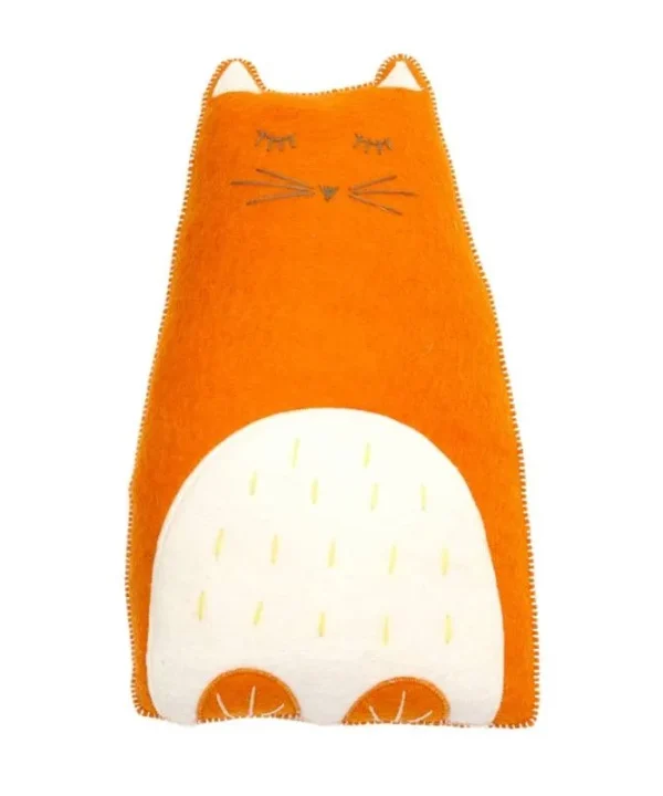 Kitty Cushion 35x22cm in apricot
