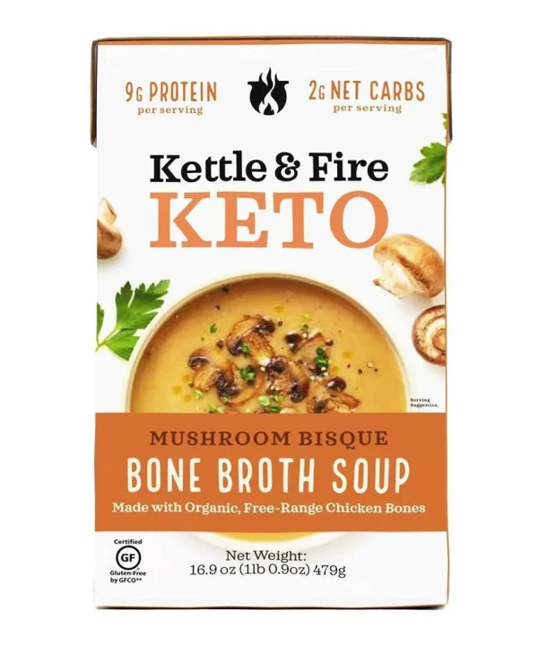 Kettle & Fire 'Mushroom Bisque' Bone Broth Soup (16.9OZ)
