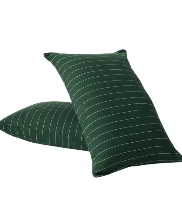 Striped Pillowcase Pair in clover