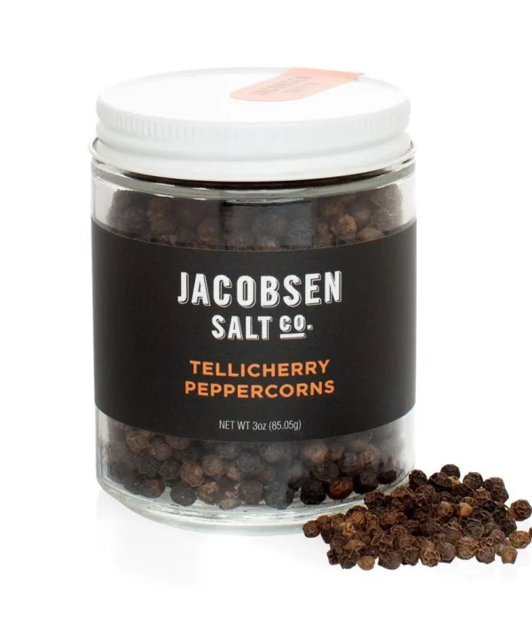 Jacobsen Salt Co Tellicherry Peppercorns Refill Jar (3OZ)