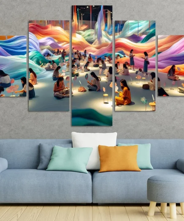 Waves of Transformation 5 Piece HD Canvas Wall Art