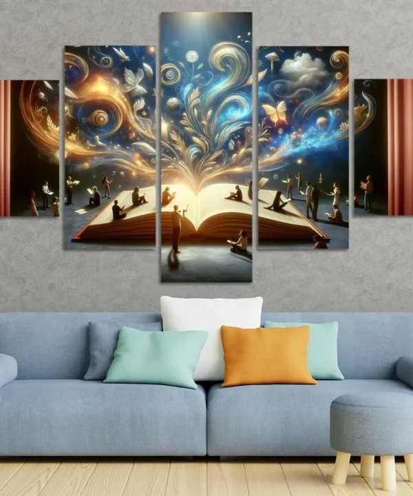 Chronicles of Unwritten Pages 5 Piece HD Canvas Wall Art