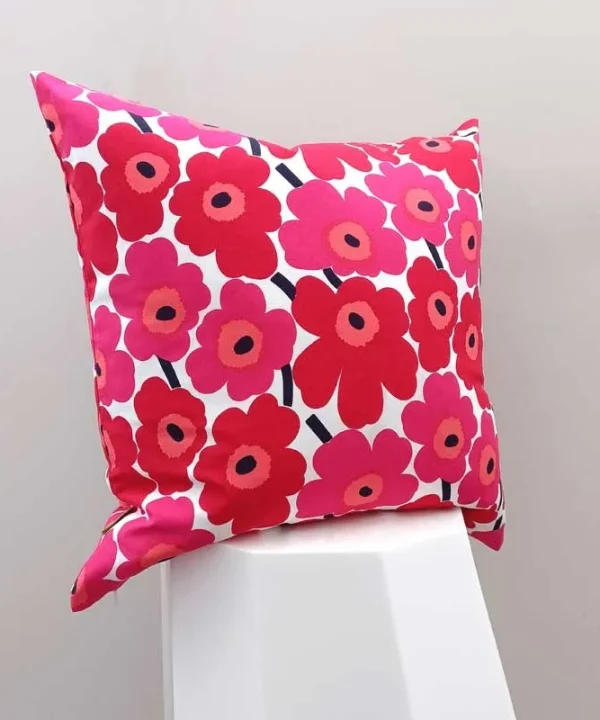 Mini Unikko Cushion Cover 50cm in red, pink