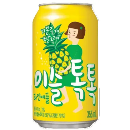 Jinro 'TokTok' Pineapple Sparkling Soju (355ML)