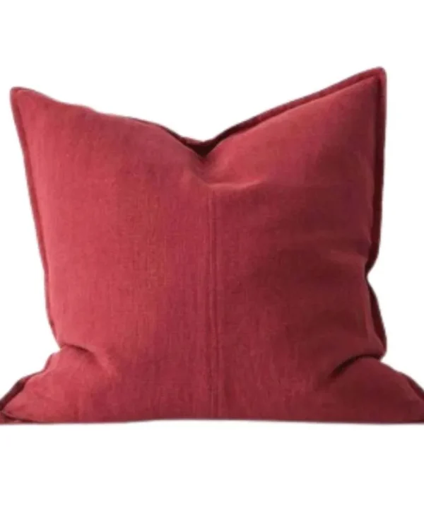 Como Linen Cushion Cover 50cm in rhubarb