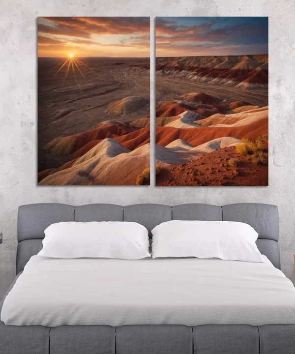The Vastness of Painted Desert 2 Piece HD Canvas Wall Art