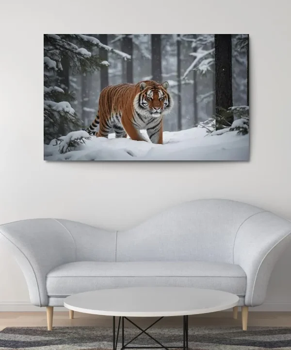The Powerful Siberian Tiger The Forest's Ghost 1 Piece HD Canvas Wall Art