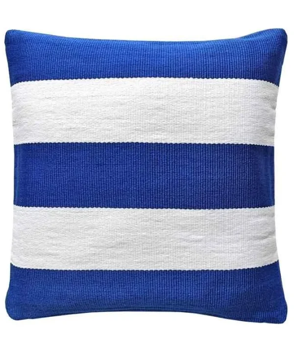 Cobalt Deck Stripe Outdoor Cushion Cover 50cm