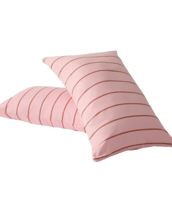 Striped Pillowcase Pair in rose