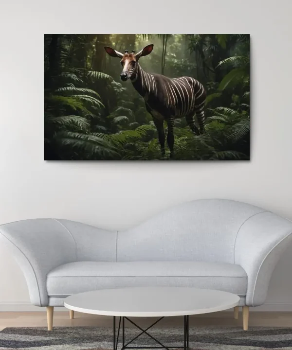 The Spectacular Okapi Forest Giraffe 1 Piece HD Canvas Wall Art