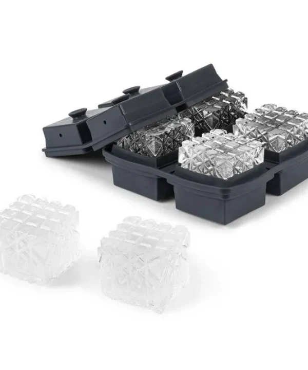 Crystal Cocktail Ice Tray Etched