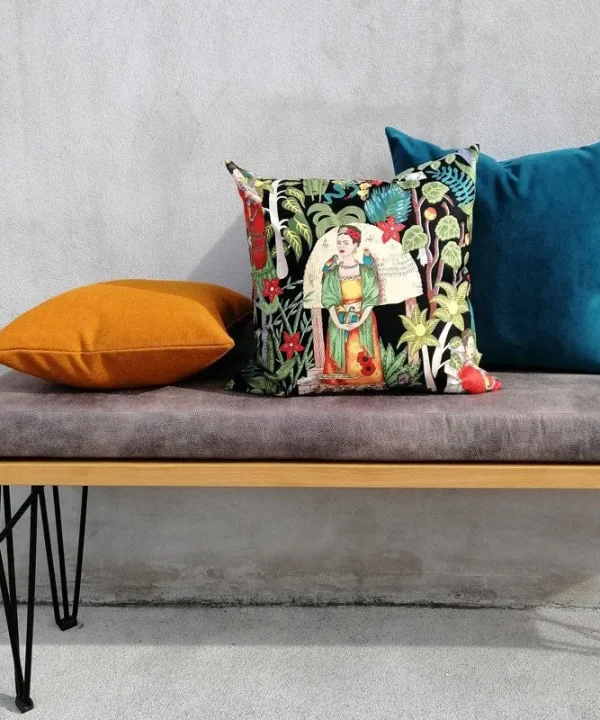 Frida's Garden Cushion Cover 45cm in black