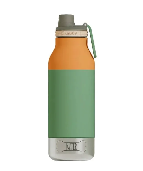 Buddy Dog Food and Water Bottle 1L in pastel green